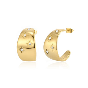 Oorstekers cosmos goud