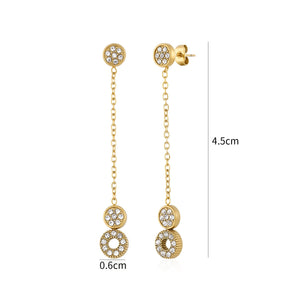 Oorstekers dubbele cirkel goud