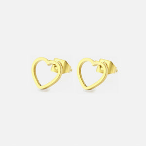 Oorstekers open hart goud groot