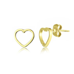 Oorstekers open hart goud groot
