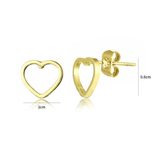 Oorstekers open hart goud groot