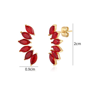 Oorstekers rode kristallen goud