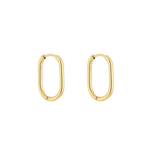 Ovalen oorbellen goud