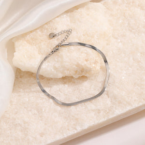 Platte armband 2mm zilver