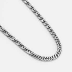 Platte Cuban ketting 10mm Zilver