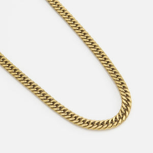 Platte Cuban ketting 8mm Goud