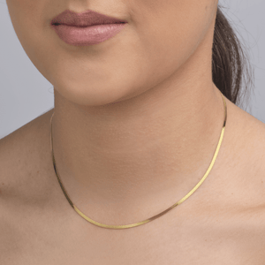 Platte ketting 2mm goud