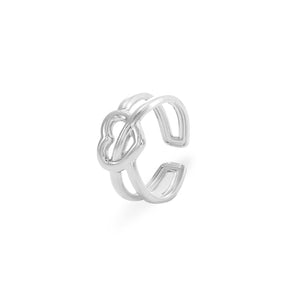 Ring cupido hartje zilver