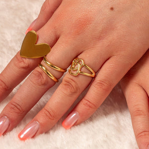 Ring dubbel gevormd goud