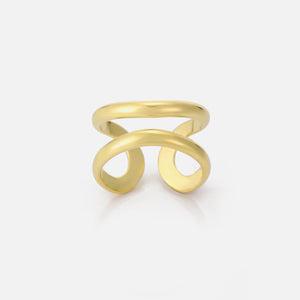 Ring dubbel gevormd goud