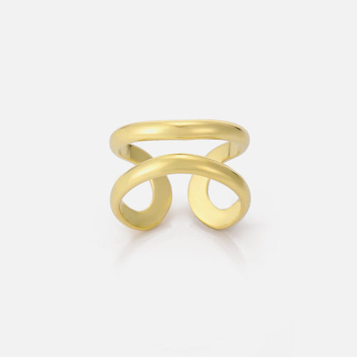 Ring dubbel gevormd goud
