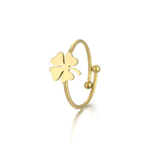 Ring klavervier goud