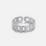 Ring kleine schakels zilver