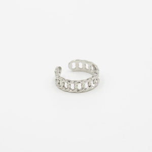 Ring met schakels zilver
