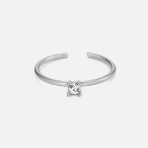 Ring steentje zilver