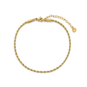 Rope armband 2mm Goud