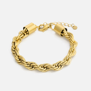 Rope armband 8mm Goud