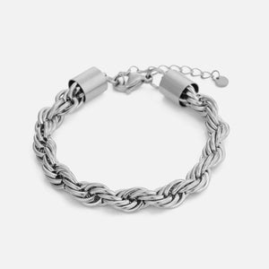 Rope armband 8mm Zilver