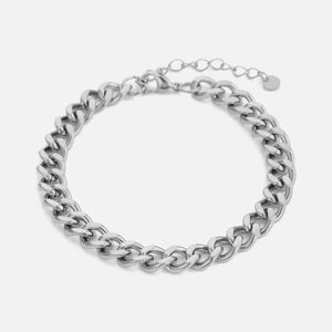 Schakel armband 8mm Zilver