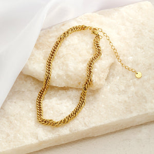 Schakel enkelband goud