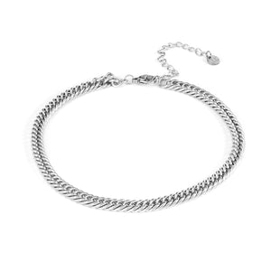 Schakel enkelband zilver