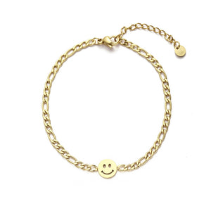 Schakelarmband happy goud