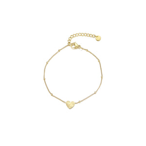Vriendschaparmband gesloten hartje goud