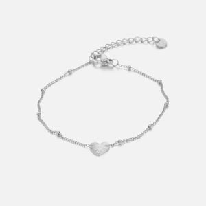 Vriendschaparmband gesloten hartje zilver