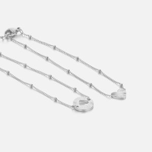 Vriendschaparmband open hartje zilver