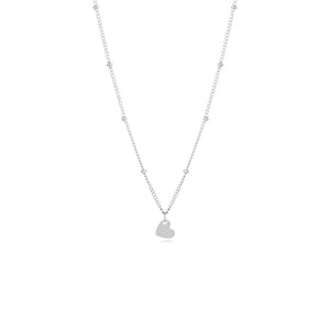 Vriendschapketting dicht hartje zilver