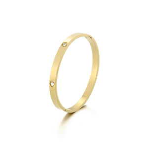 Bangle steentje goud