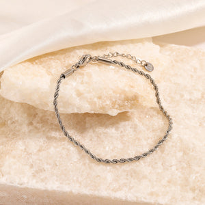 Gedraaide armband 2mm zilver