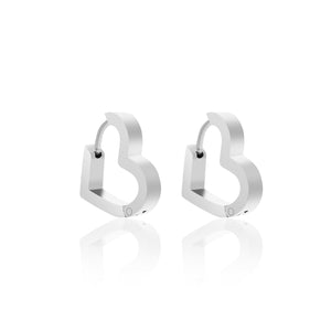 Hart oorbellen zilver