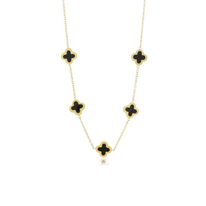 Ketting klaver gold/black