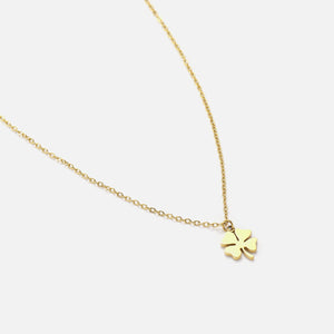 Ketting klavervier goud