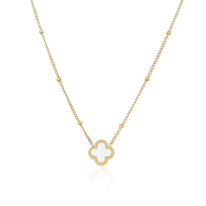 Ketting lucky goud/wit