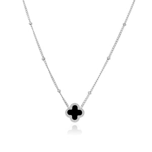 Ketting lucky zilver/zwart