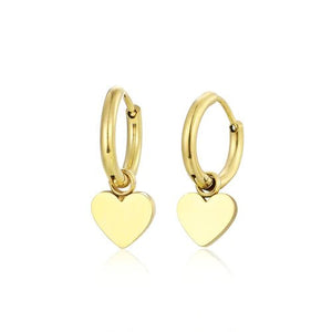 Oorbellen hartje goud