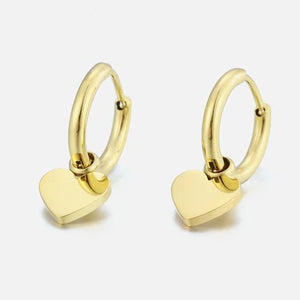 Oorbellen hartje goud