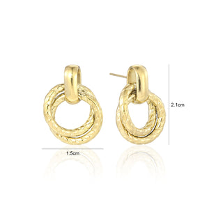 Oorbellen lux krul goud