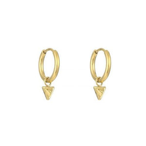 Oorbellen met driehoekje goud