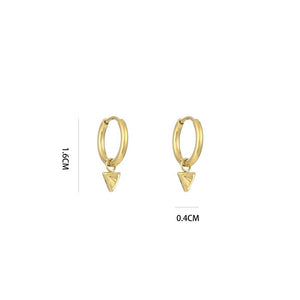 Oorbellen met driehoekje goud