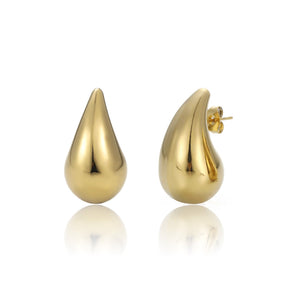 Oorstekers druppel 31mm goud