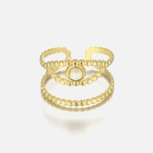 Ring eye white goud