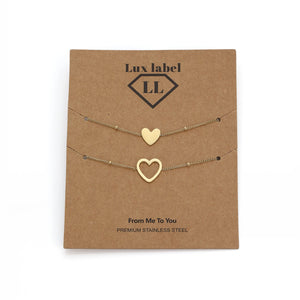 Set armbanden hart goud